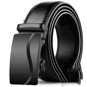 Men's Leather Belt with Automatic Buckle