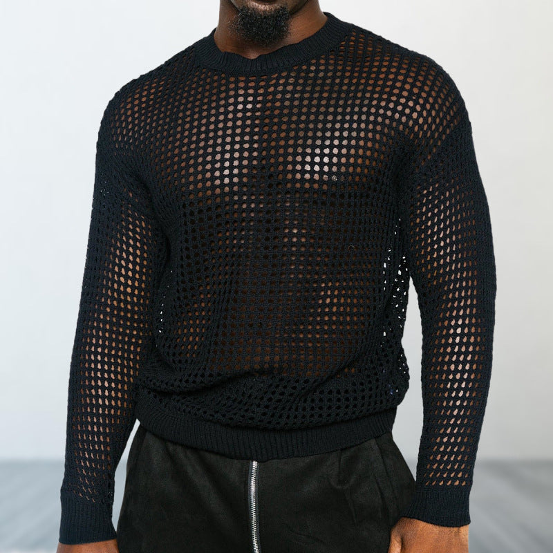 Men's Round-Neck Pullover Sweater