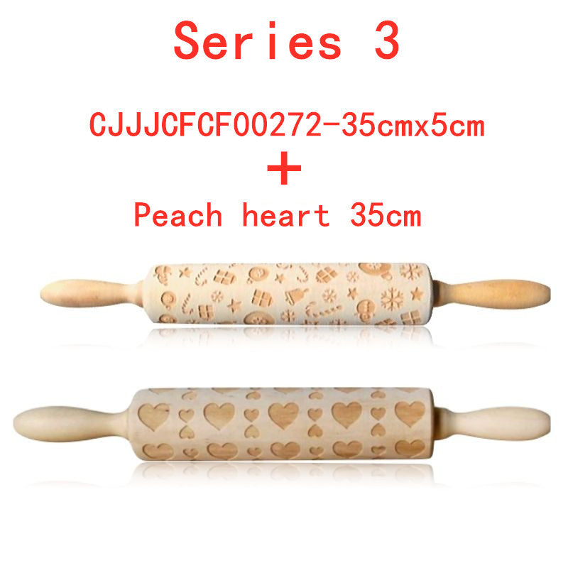 Christmas Embossing Rolling Pin