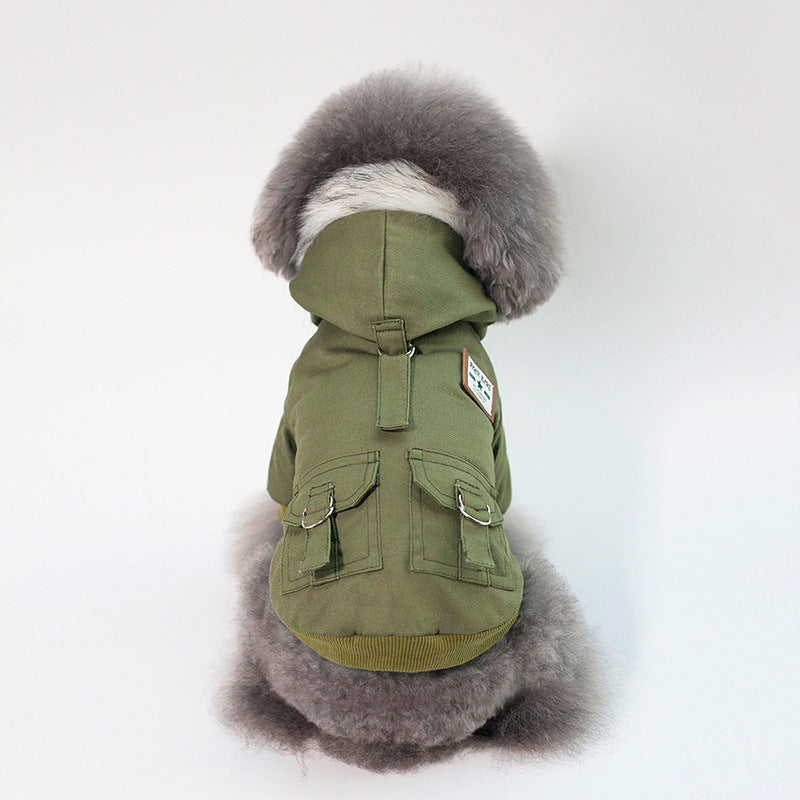 Hooded Cotton Dog Coat