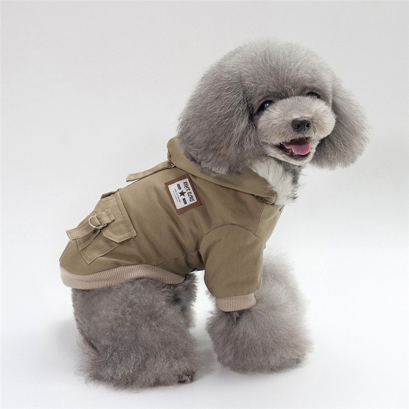 Hooded Cotton Dog Coat