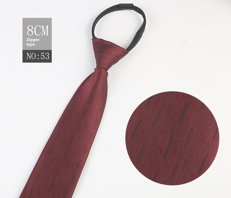 Men's Zip-Tie Striped Necktie