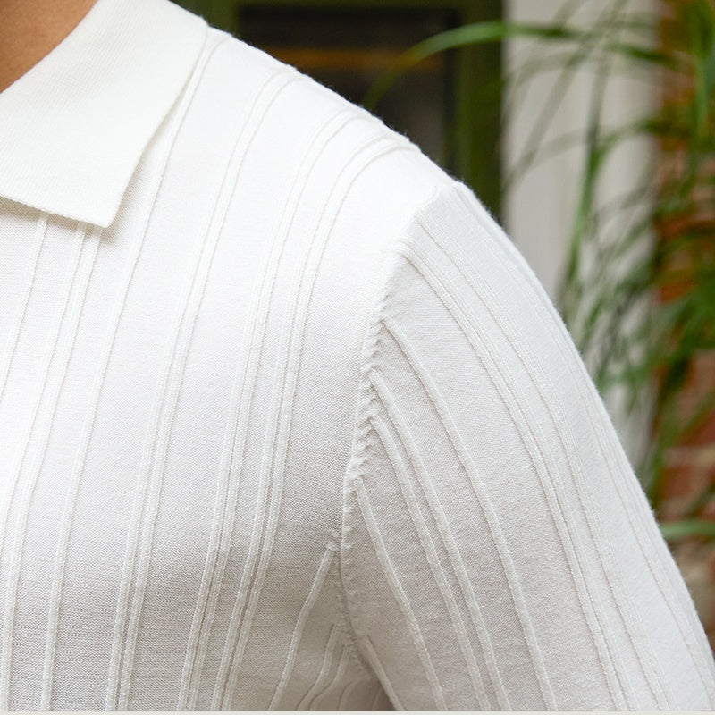 Men's Ribbed Slim-Fit Knit Tee