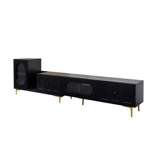 Wood Extendable TV Entertainment Center