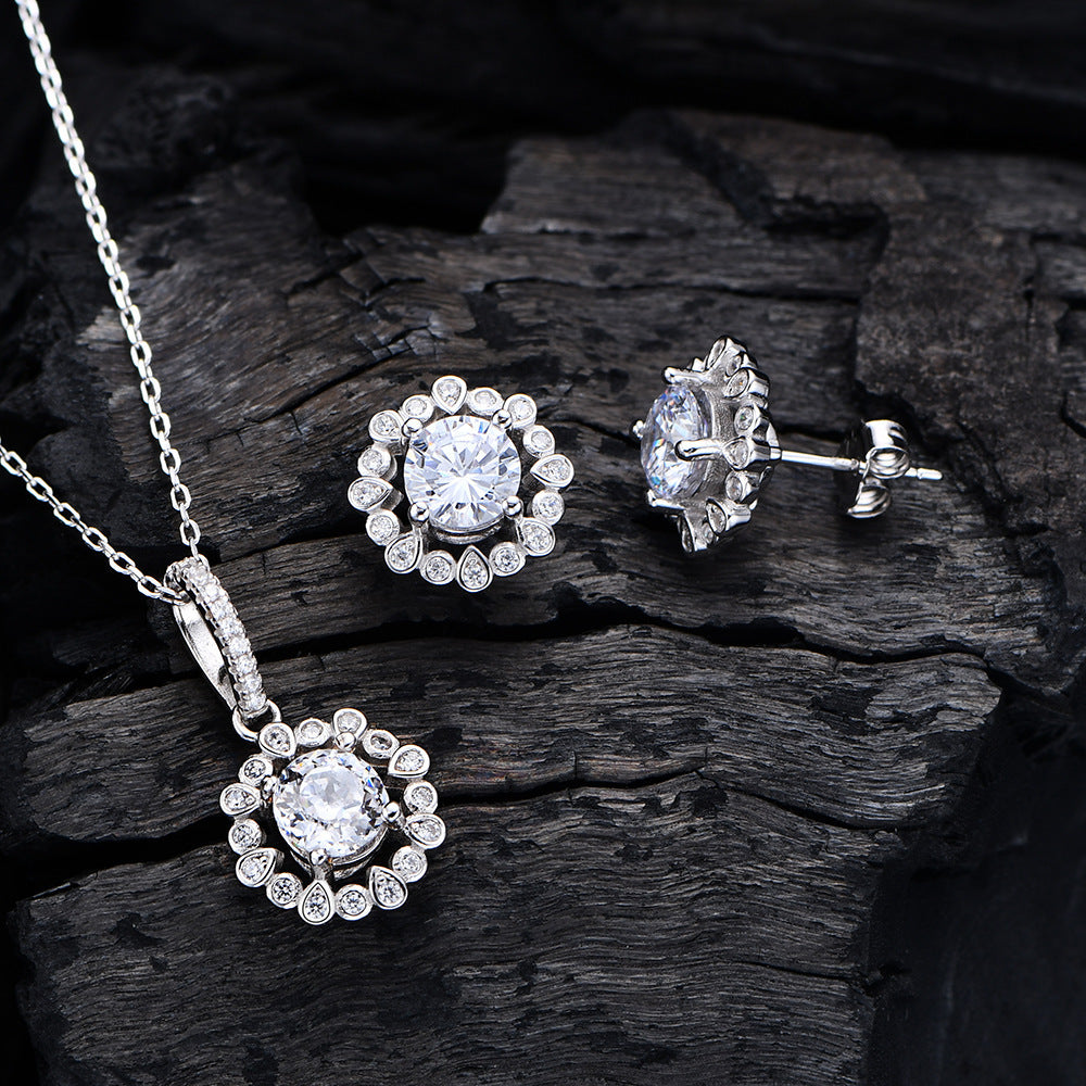 Sterling Silver Necklace and Earrings Set