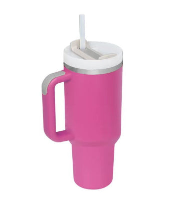 40oz Insulated Tumbler with Handle and Straw