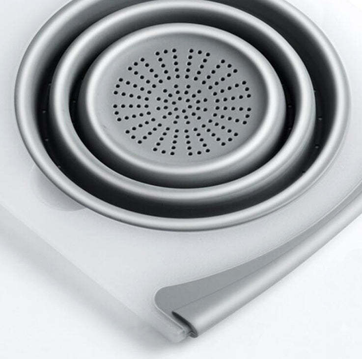 3-in-1 Cutting Board with Drain Basket