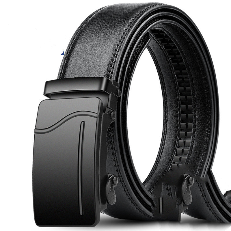 Men's Leather Belt with Automatic Buckle