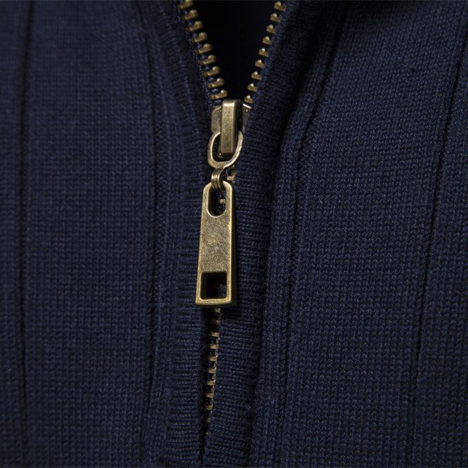 Men's Half-Zip Stand Collar Knit Sweater