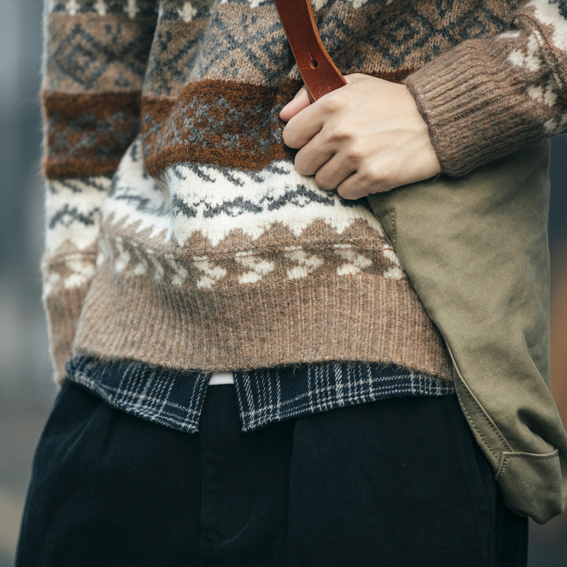 Ethnic-Style Men's Loose Sweater