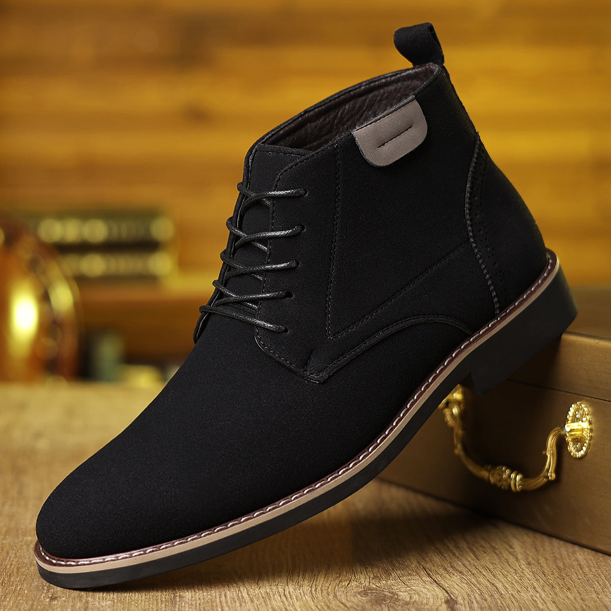 Men's High-Top Leather Boots
