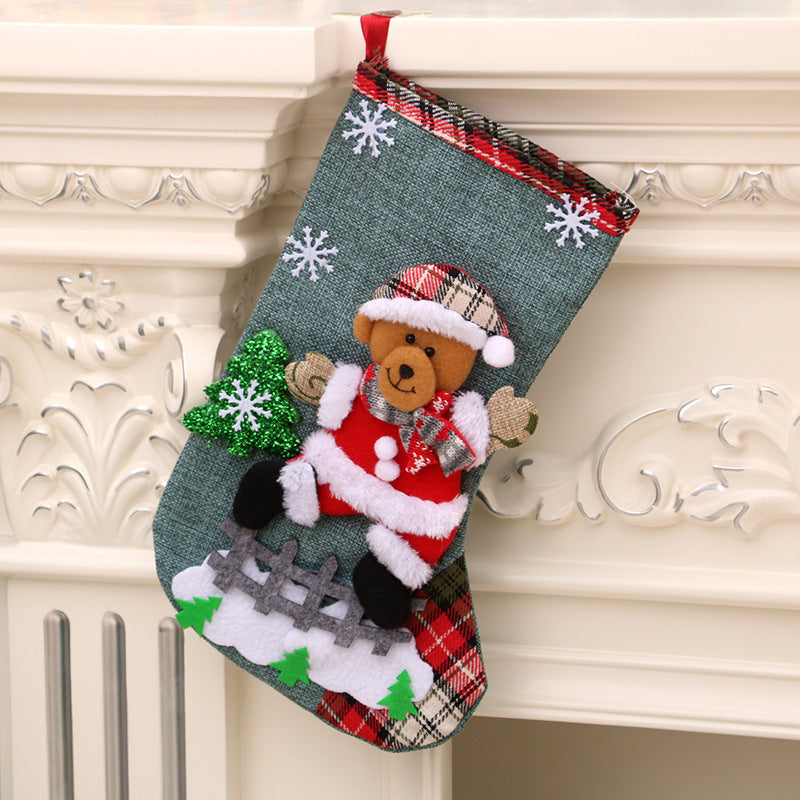 Santa Christmas Stocking Gift Bag