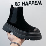 Chelsea Men's Low-top Smoke Pipe Platform Martin Boots