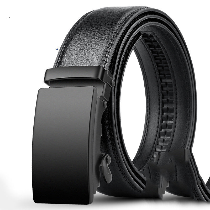 Men's Leather Belt with Automatic Buckle