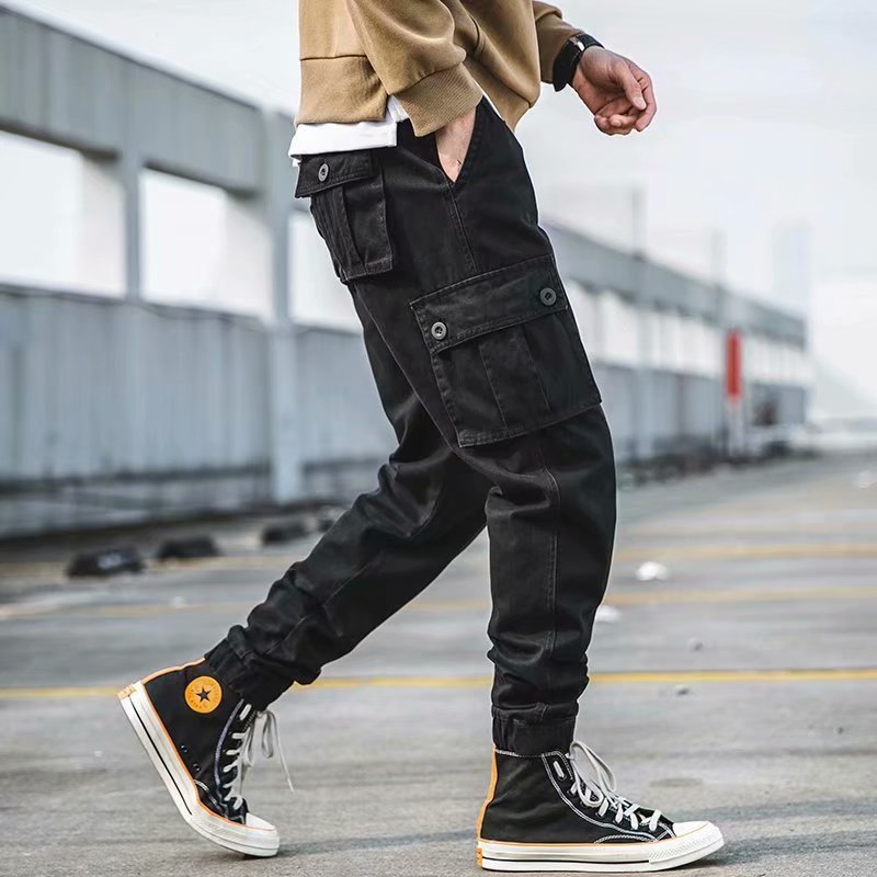 Men's Cropped Multi-Pocket Cargo Pants