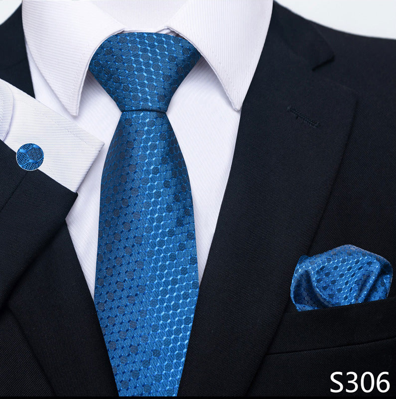 Men's Tie, Scarf & Cuff Buckle Set