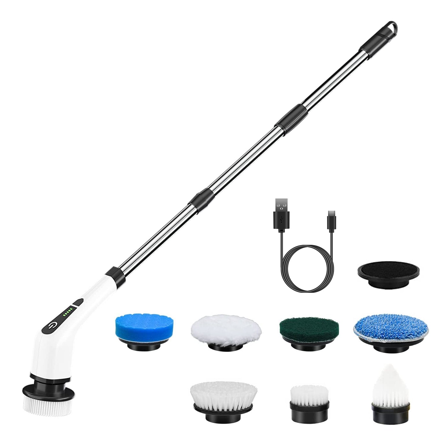 Cordless Electric Telescopic Spin Scrubber