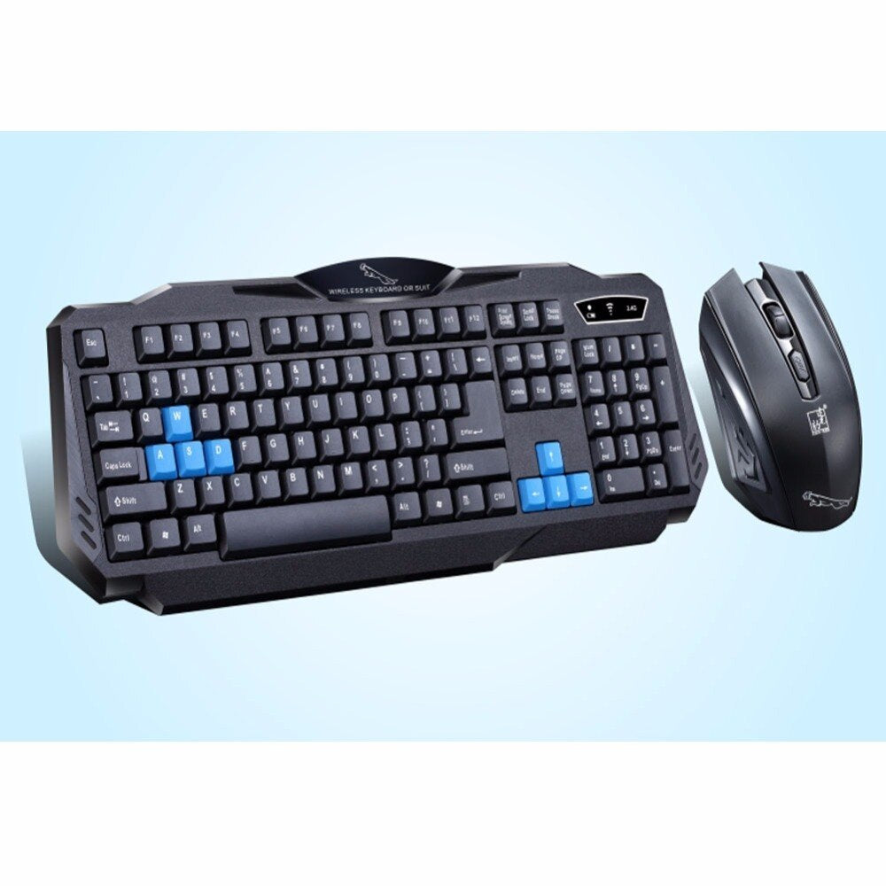 Ergonomic Wireless Keyboard & Mouse Combo (2.4G) – Durable Black