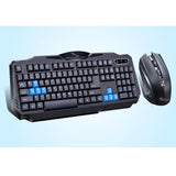 1 Set Of Durable Fashion Colorful Ergonomical Designed Wireless Black Keyboard Mouse Combos For Office & Home Computer Gam
