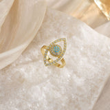 Temperament Wild Affordable Luxury Copper Plating 18K Gold Ring