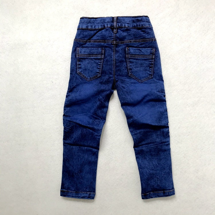 Crinkled Stretch Slim Fit Kids Pants
