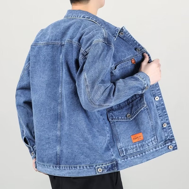 Men's Smoky Gray Vintage Denim Jacket