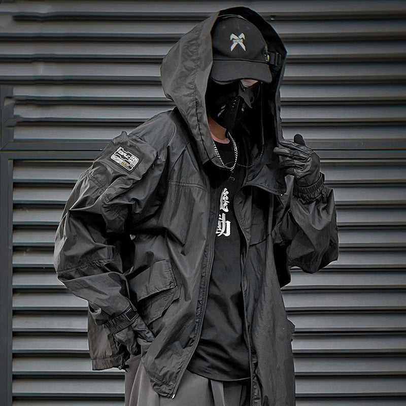 Men's Stand-Collar Hooded UV-Protection Jacket