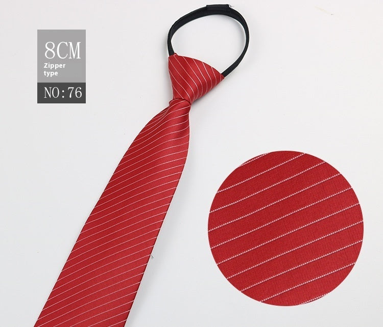 Men's Zip-Tie Striped Necktie
