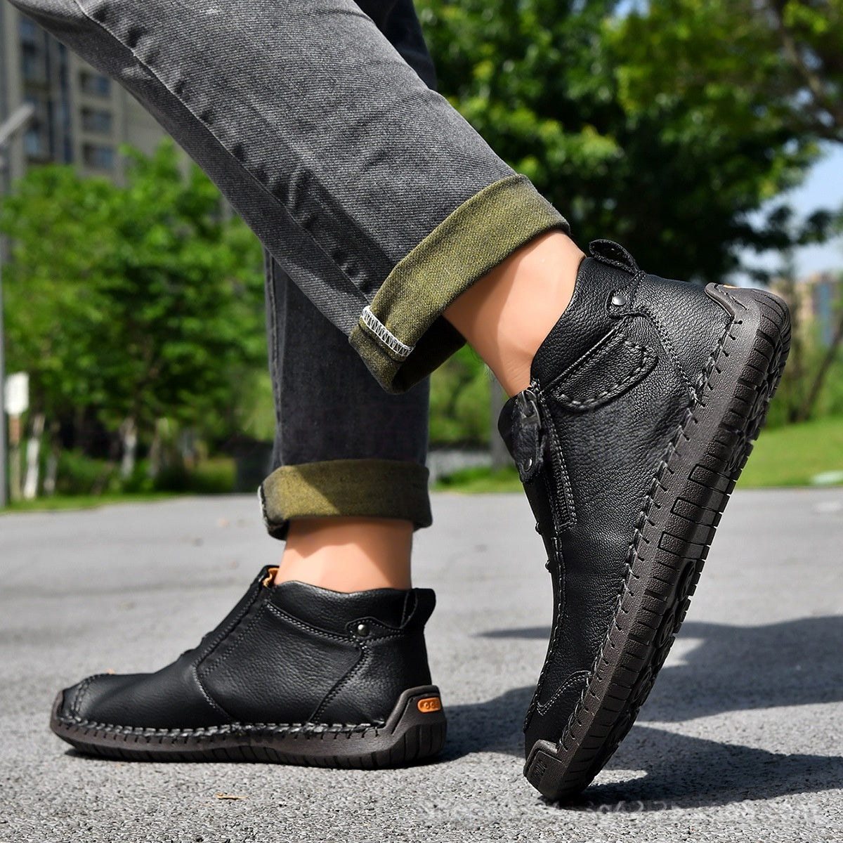 Men's Side-Zip Casual Ankle Boots