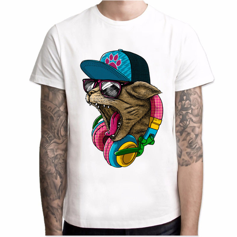 DJ Cat 3D Print T-Shirt