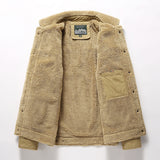 Fleece-lined Thickened Casual Fashion Polo Collar Men's Jacket