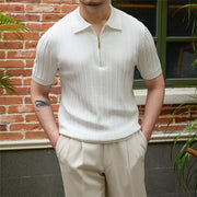 Men's Ribbed Slim-Fit Knit Tee