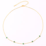 Ins Style Fashion Blue Flower Necklace Vacation Beach Travel Spring Summer Jewelry