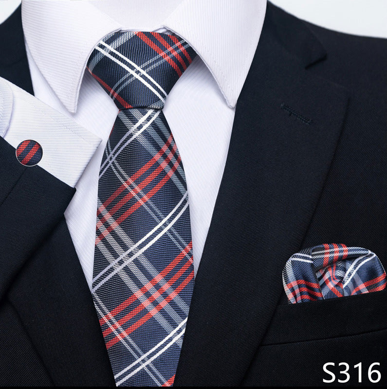 Men's Tie, Scarf & Cuff Buckle Set