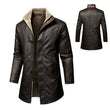 Men's Leather Extended Plus Size Men's PU Leather Coat