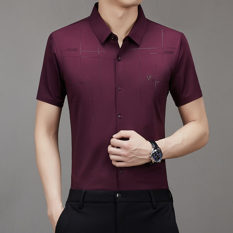 Men's Business Short-Sleeve Shirt — Seamless