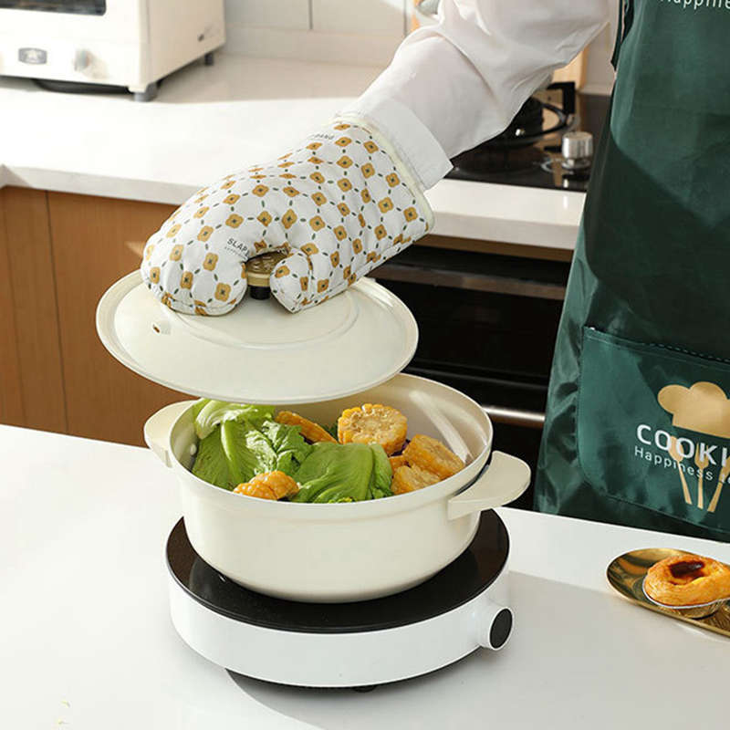 Heat-Resistant Cotton Oven Mitts