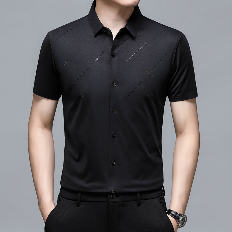 Men's Business Short-Sleeve Shirt — Seamless