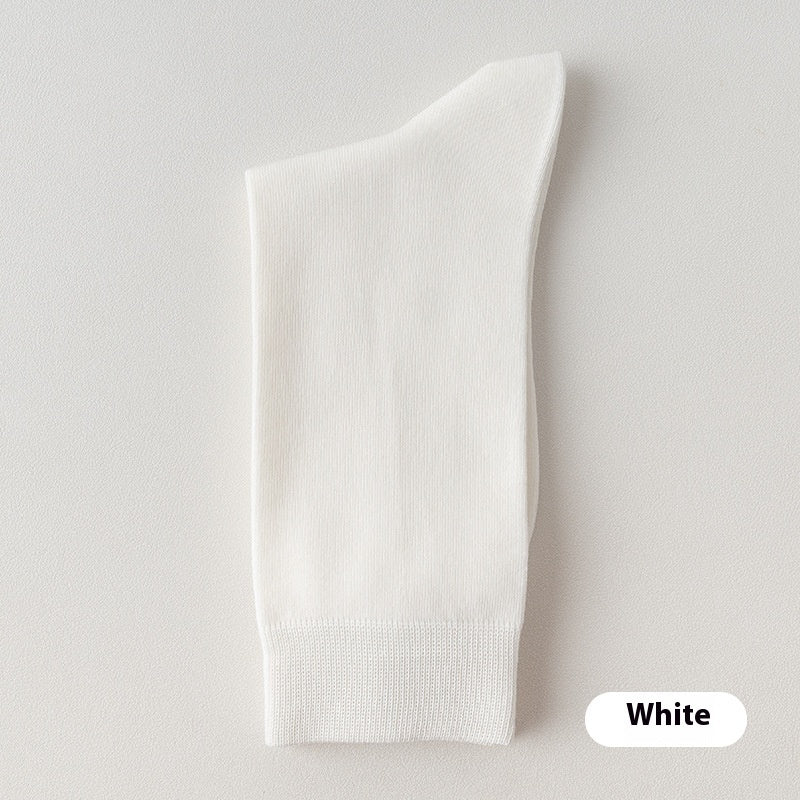 Mid-calf Spring And Autumn Pure Cotton Business Men Socks