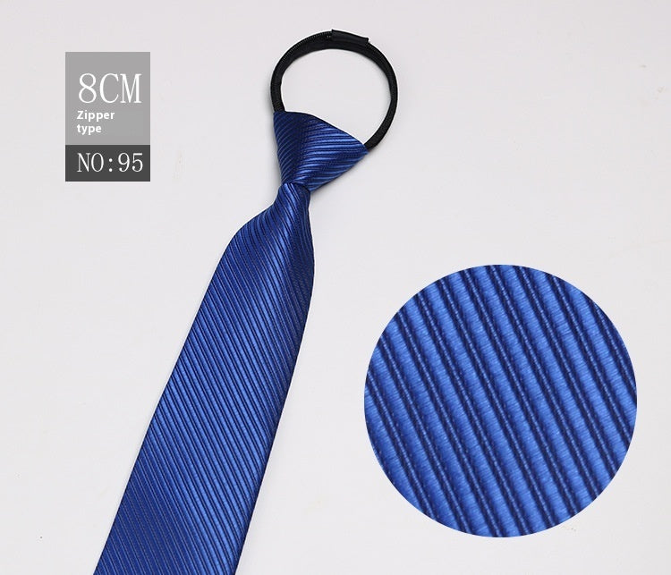 Men's Zip-Tie Striped Necktie