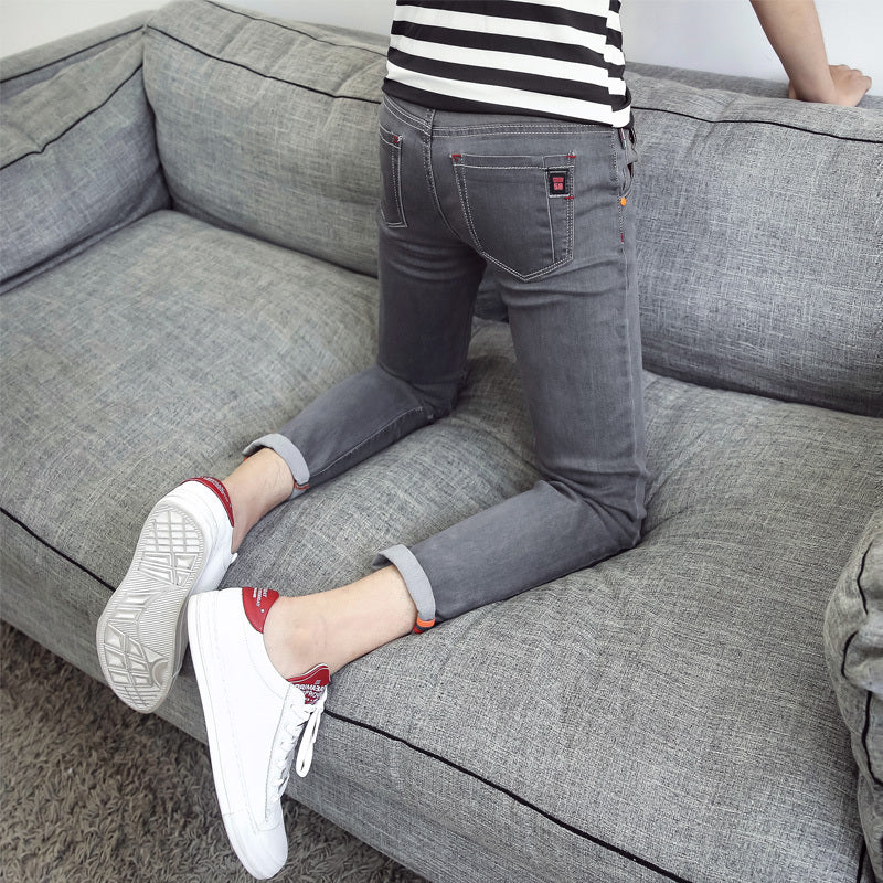Black Ripped Ankle Jeans