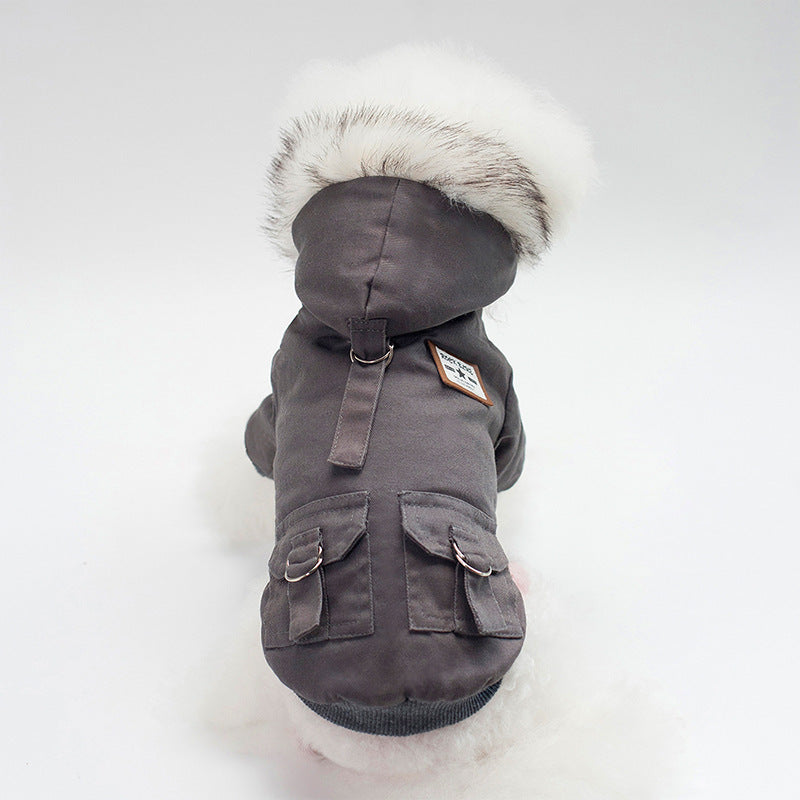 Hooded Cotton Dog Coat