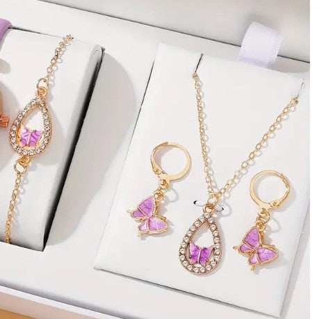 Butterfly Jewelry 4-Piece Set