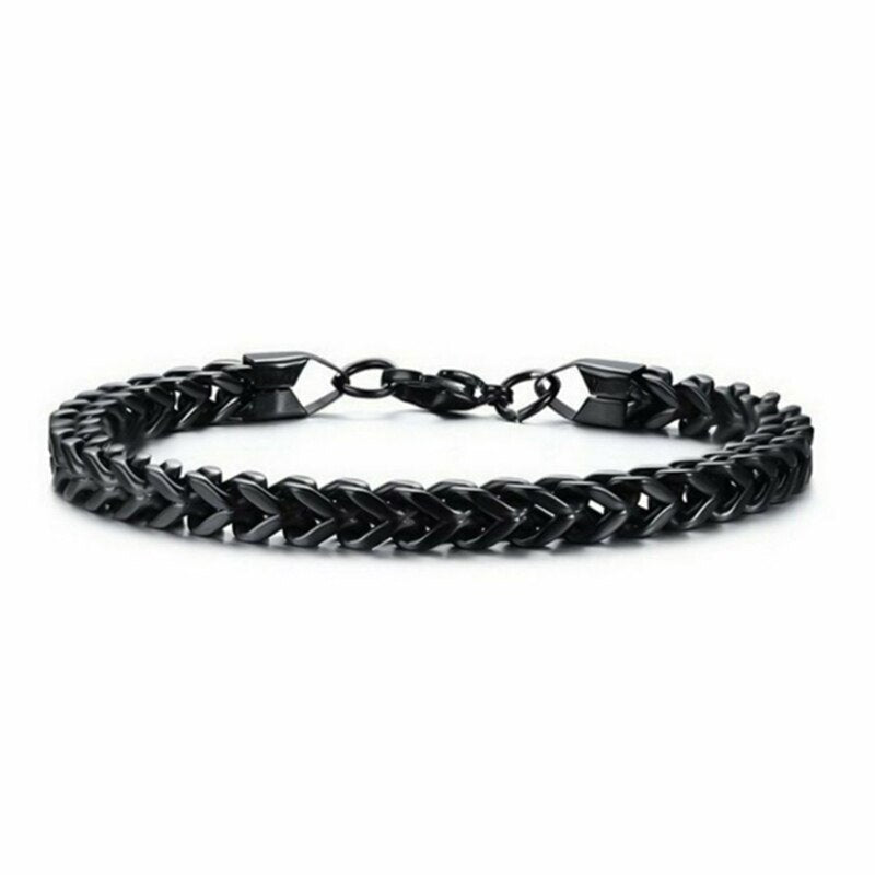 Stainless Steel Chain Bracelet — Men's