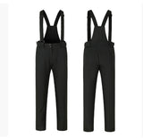 Men's Short Winter Thick White Duck Down Hooded Jacket Multi-pocket Outdoor Set