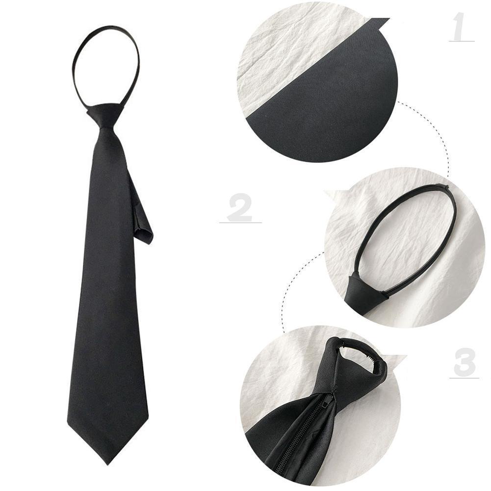 Student Zipper Pre-Tied Necktie