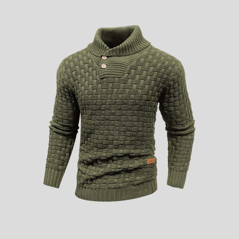 Boys' Plaid Button Sweater