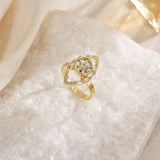 Temperament Wild Affordable Luxury Copper Plating 18K Gold Ring