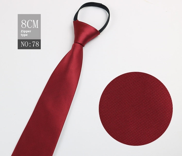Men's Zip-Tie Striped Necktie