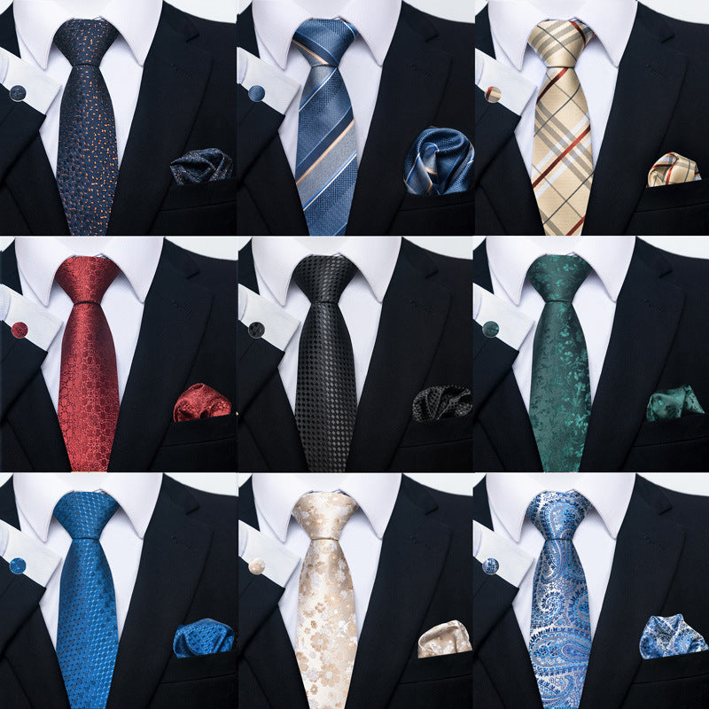 Men's Tie, Scarf & Cuff Buckle Set